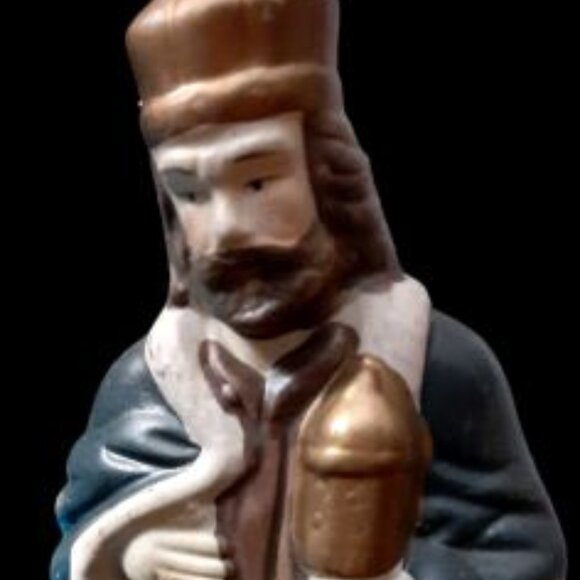 Very Nice! 8pc Vintage Christmas Nativity Set Porcelain Baby Jesus Manger Scene - Picture 7 of 9